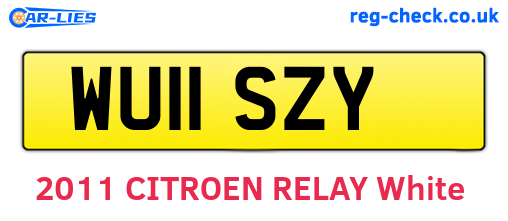 WU11SZY are the vehicle registration plates.