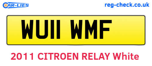WU11WMF are the vehicle registration plates.