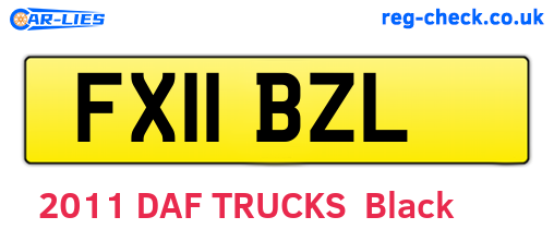 FX11BZL are the vehicle registration plates.