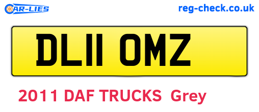 DL11OMZ are the vehicle registration plates.