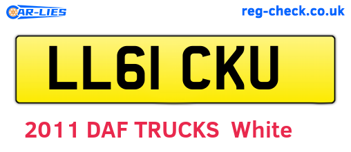 LL61CKU are the vehicle registration plates.