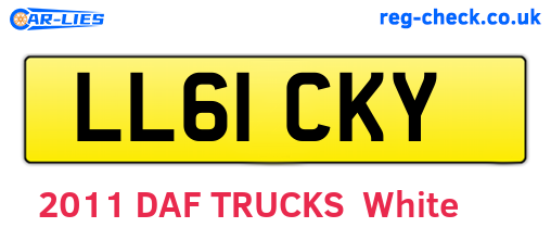 LL61CKY are the vehicle registration plates.