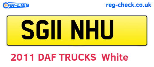 SG11NHU are the vehicle registration plates.
