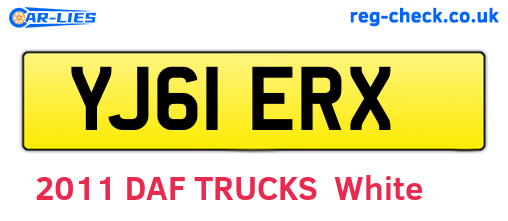 YJ61ERX are the vehicle registration plates.