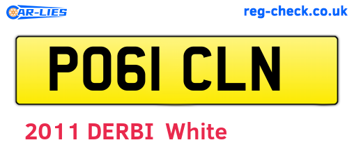 PO61CLN are the vehicle registration plates.