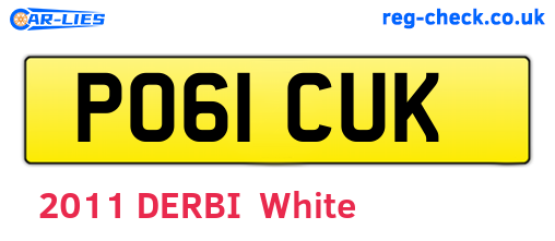 PO61CUK are the vehicle registration plates.