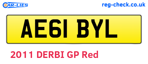 AE61BYL are the vehicle registration plates.