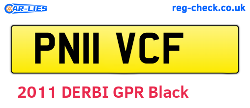 PN11VCF are the vehicle registration plates.