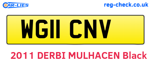 WG11CNV are the vehicle registration plates.