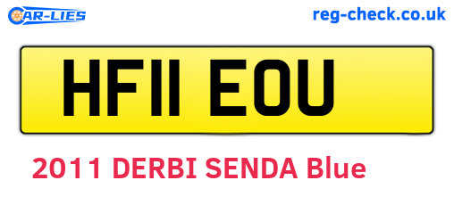 HF11EOU are the vehicle registration plates.