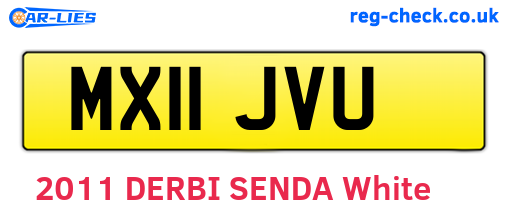 MX11JVU are the vehicle registration plates.