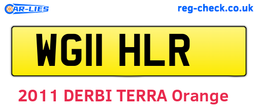 WG11HLR are the vehicle registration plates.