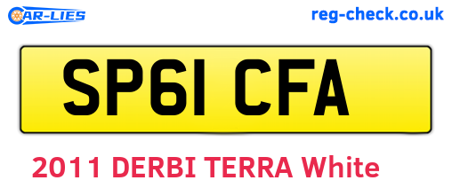 SP61CFA are the vehicle registration plates.
