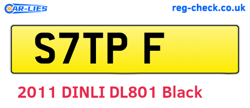 S7TPF are the vehicle registration plates.