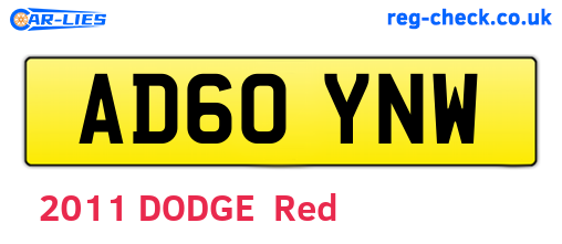 AD60YNW are the vehicle registration plates.