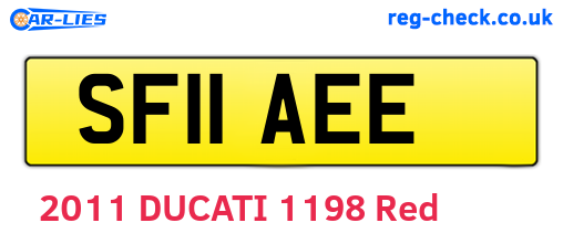 SF11AEE are the vehicle registration plates.