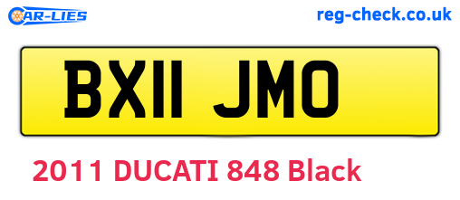 BX11JMO are the vehicle registration plates.