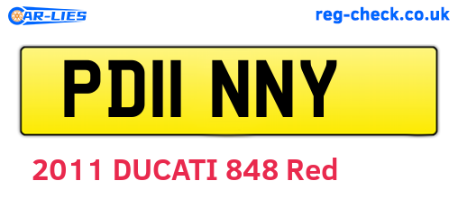 PD11NNY are the vehicle registration plates.