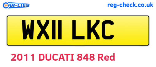 WX11LKC are the vehicle registration plates.