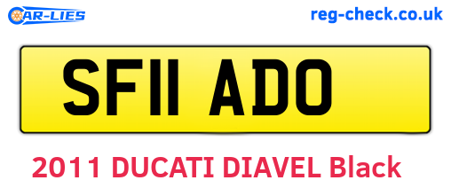 SF11ADO are the vehicle registration plates.