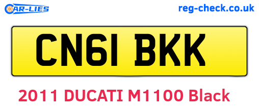 CN61BKK are the vehicle registration plates.