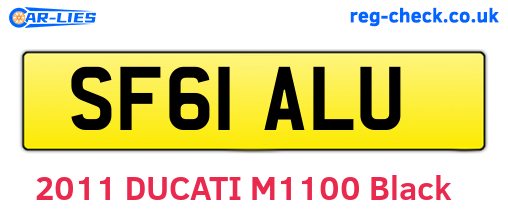 SF61ALU are the vehicle registration plates.