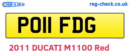 PO11FDG are the vehicle registration plates.