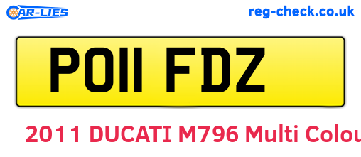 PO11FDZ are the vehicle registration plates.