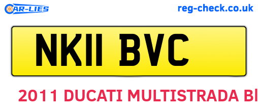 NK11BVC are the vehicle registration plates.