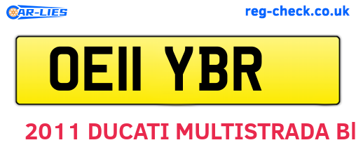 OE11YBR are the vehicle registration plates.