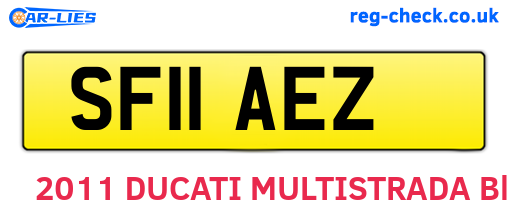 SF11AEZ are the vehicle registration plates.