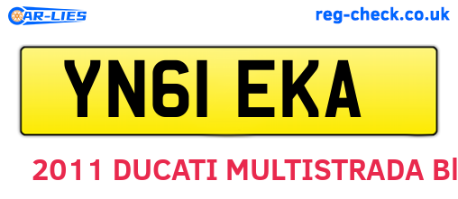 YN61EKA are the vehicle registration plates.