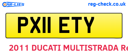 PX11ETY are the vehicle registration plates.