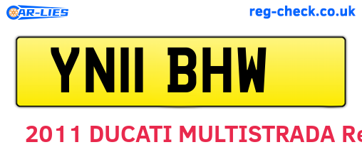 YN11BHW are the vehicle registration plates.
