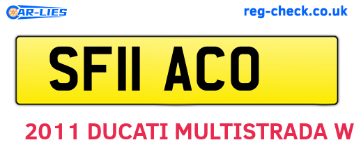 SF11ACO are the vehicle registration plates.