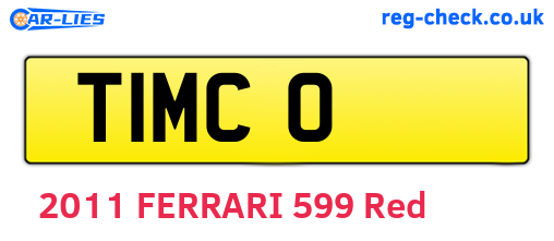 T1MCO are the vehicle registration plates.
