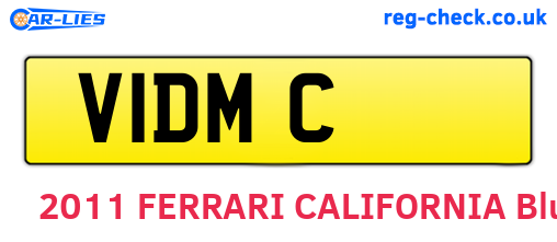 V1DMC are the vehicle registration plates.