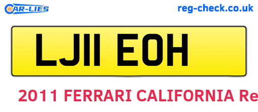 LJ11EOH are the vehicle registration plates.