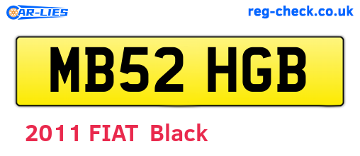 MB52HGB are the vehicle registration plates.