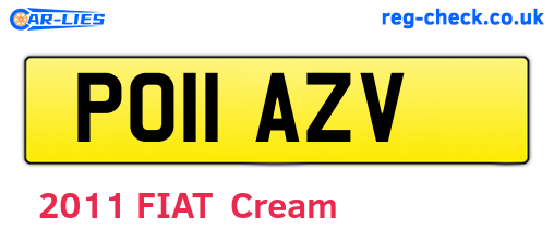 PO11AZV are the vehicle registration plates.