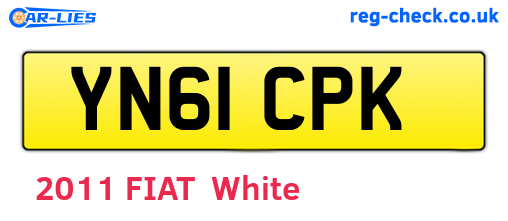 YN61CPK are the vehicle registration plates.