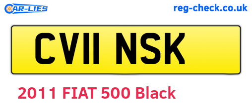CV11NSK are the vehicle registration plates.