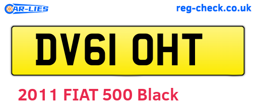 DV61OHT are the vehicle registration plates.