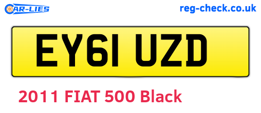 EY61UZD are the vehicle registration plates.