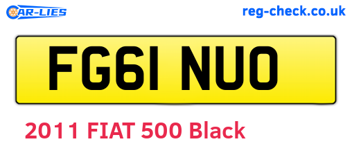 FG61NUO are the vehicle registration plates.