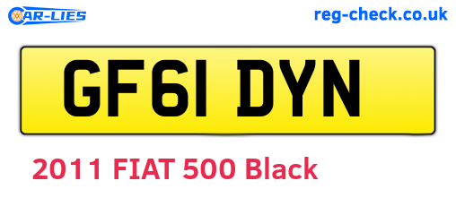 GF61DYN are the vehicle registration plates.