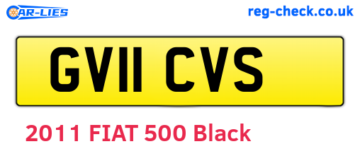 GV11CVS are the vehicle registration plates.