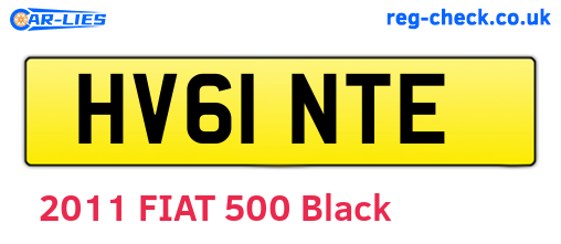 HV61NTE are the vehicle registration plates.