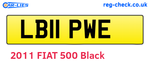 LB11PWE are the vehicle registration plates.