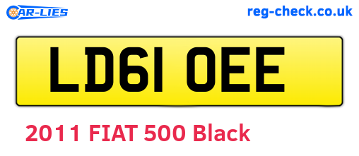 LD61OEE are the vehicle registration plates.